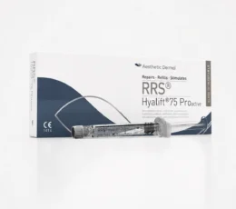 RRS Hyalift 75 Proactive 3 ml — box and syringe, Aesthetic Dermal mesotherapy product