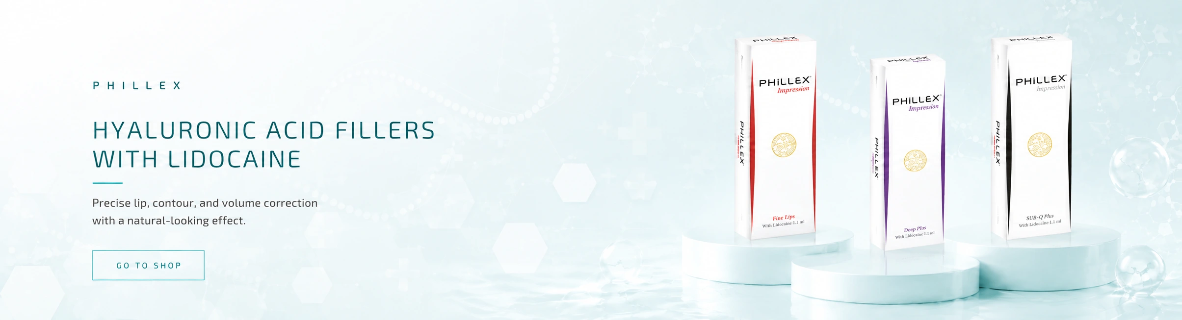PHILLEX hyaluronic acid fillers with lidocaine for precise lip, contour and volume correction with a natural-looking effect